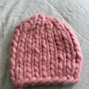 Chunky Pink Knit Beanie
